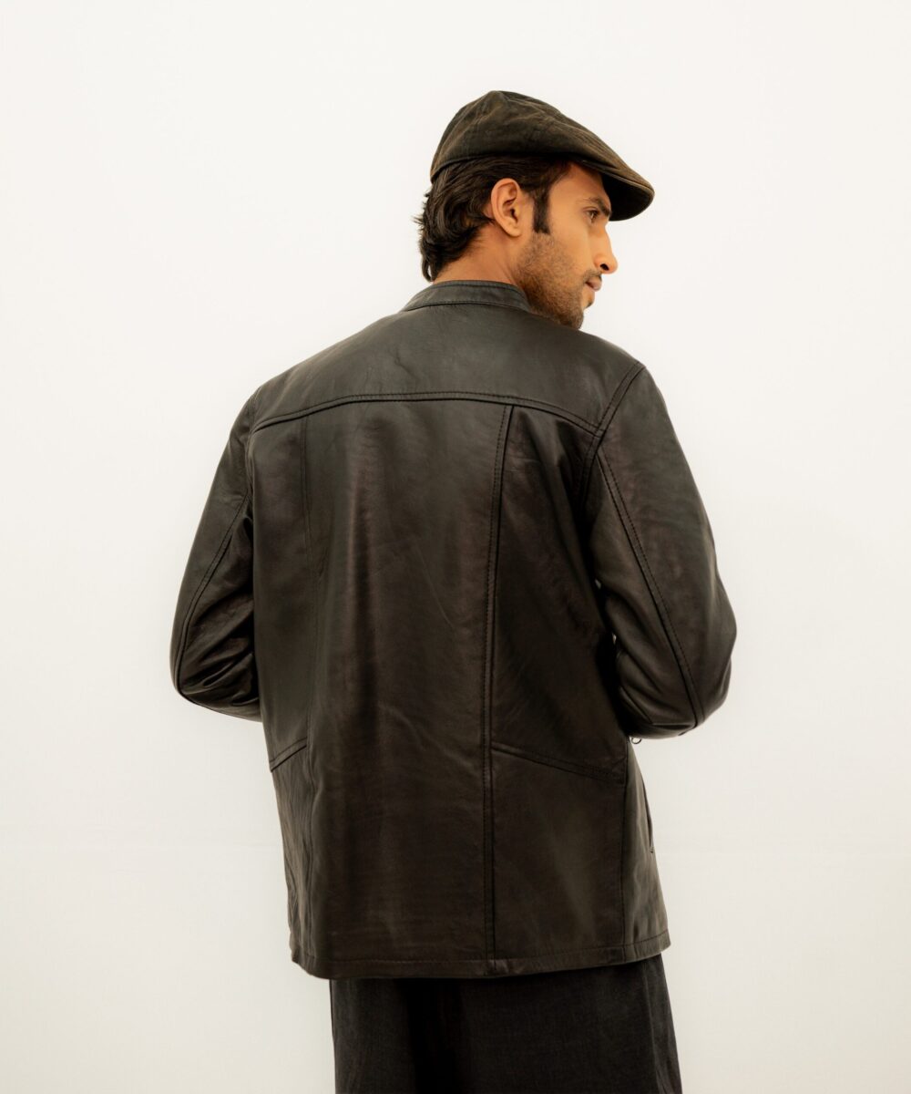 Black Moto-Style Jacket - Image 3