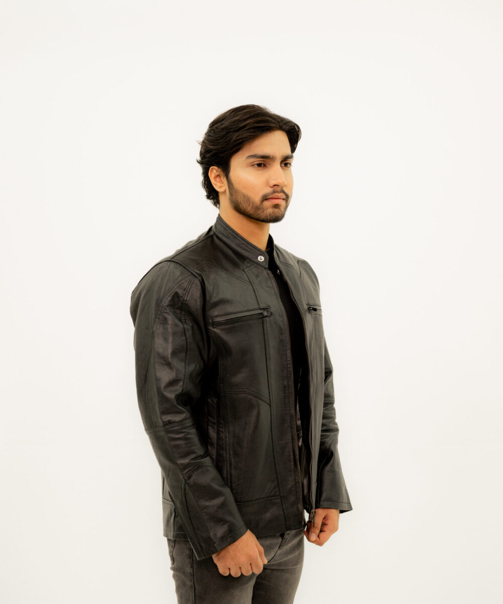 Racer Leather Jacket - Image 4