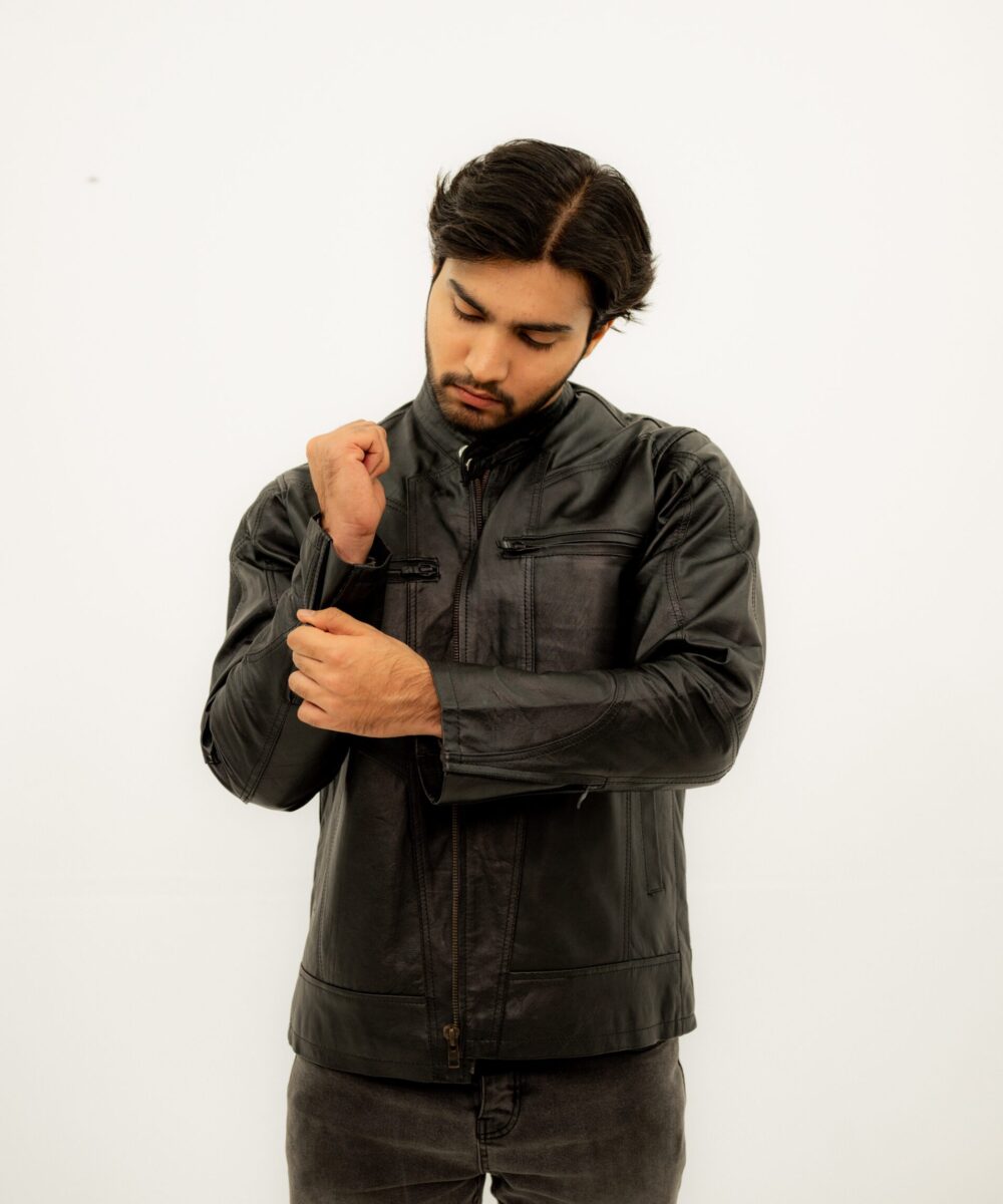 Racer Leather Jacket - Image 3